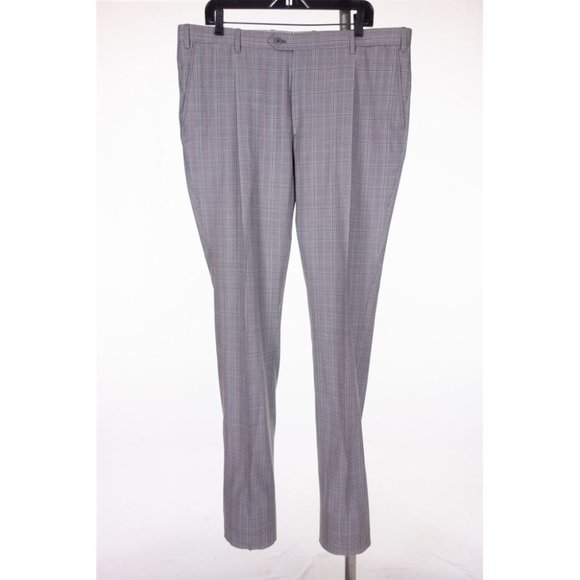 BRIONI New Kappa 150's Wool Gray Glen Check Pants